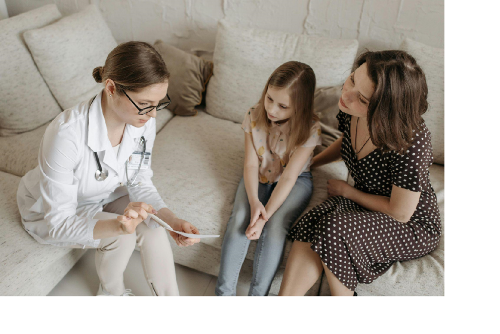 https://www.pexels.com/photo/a-doctor-having-a-conversation-with-a-mother-and-her-daughter-7653083/